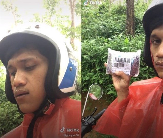 Kurir paket kebingungan mencari alamat penerima. Foto: Tangkapan Layar TikTok @jwdhlmn