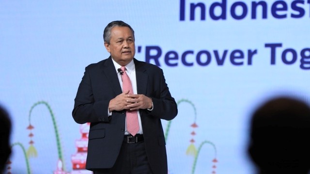 Gubernur Bank Indonesia Perry Warjiyo dalam High Level Seminar "Recover Together Recover Stronger", rangkaian kick off Presidensi G20 di Indonesia. Foto: Dok. Istimewa