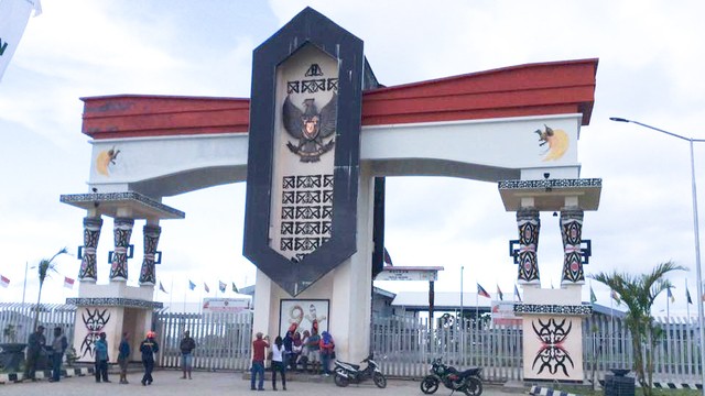 Pintu Perbatasan Papua dan Papua Nugini di Skouw, Kota Jayapura. (BumiPapua.com/Katharina)  