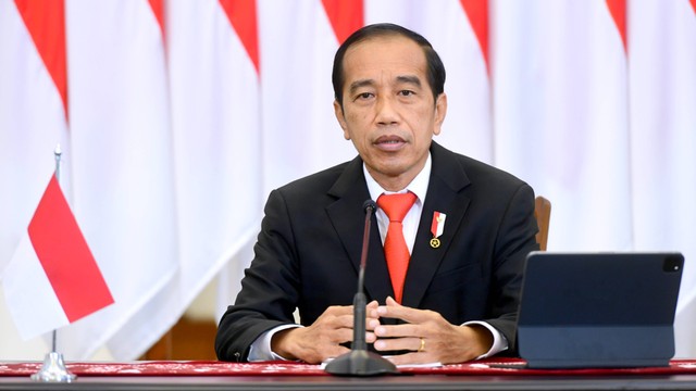 Presiden Jokowi menghadiri Summit for Democracy secara virtual di Istana kepresidenan Bogor, Kamis (9/12/2021). Foto: Muchlis Jr/Biro Pers Sekretariat Presiden