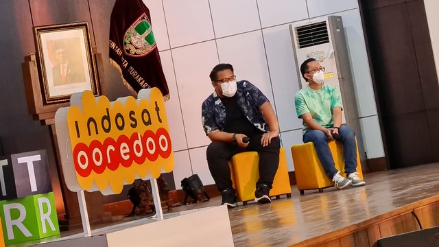 Bagoes Kresnawan, content creator sutradara video klip 'Di Sayidan' karya Shaggydog, dan Samsul Arifin, content creator channel YouTube Lintang Media. Foto: Aulia Rahman Nugraha/kumparan