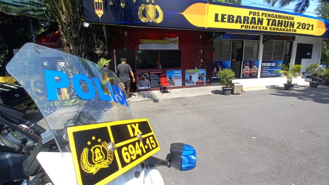 Pos pemeriksaan polisi di Kota Solo saat lebaran lalu. (dok)