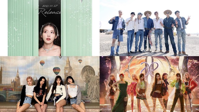 10 Lagu K-Pop Favorit 2021 ala Youtube Music dok dlwlrma, aespa_official, bts_bighit, dan blackpinkofficial
