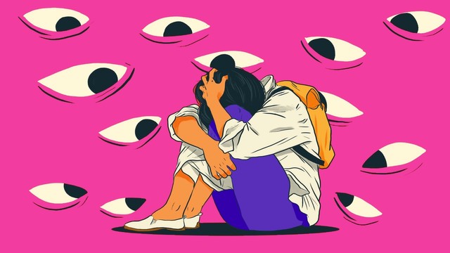 Ilustrasi perempuan korban kekerasan. Foto: Tim kreatif kumparan