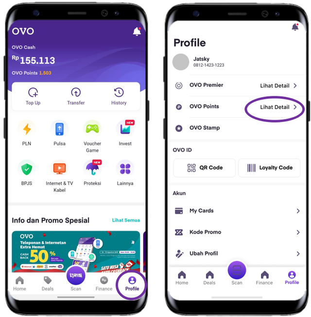 Ilustrasi Cara Transfer OVO Point ke Rekening Bank. Foto: ovo.id