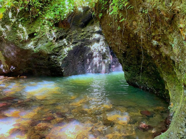 Kolam Angel Waterfall Way Campang dilihat dari sebelah kanan, Kamis (16/12) | Foto : Sidik Aryono/Lampung Geh
