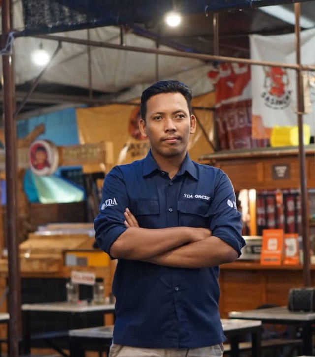 Kadiv Markom TDA Gresik 3.0 owner Xevi Coffee, CEO Asik Creative, owner Yossmi dimsum dan owner Osose snack yaitu Mohammad Ali Sayfudin. dok