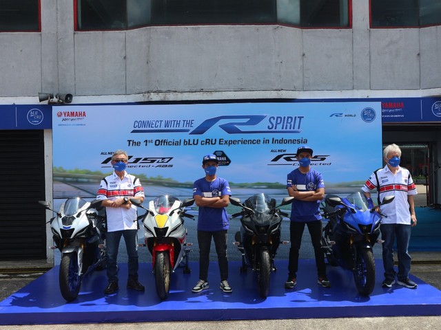 Yamaha meluncurkan bLU cRU Indonesia, Kamis (16/12). Foto: Ghulam Muhammad Nayazri / kumparanOTO