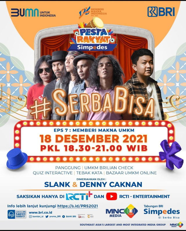 Pesta Rakyat Simpedes #SerbaBisa episode ke-tujuh mengusung tema ‘Memberi Makna UMKM’. Dok. GTV.