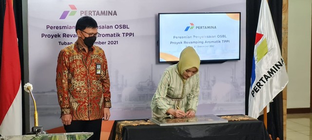 Peresmian penyelesaian OSBL Proyek Revamping. Foto: Dok. Pertamina