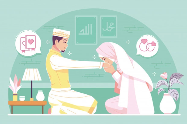Ilustrasi mahar ddalam akad nikah. Foto: freepik.com/ayunannas