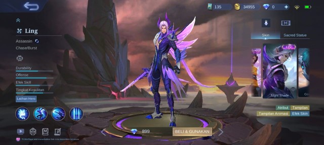 Ling, Salah Satu Hero Terkuat di Mobile Legends. (Foto: Mobile Legends)