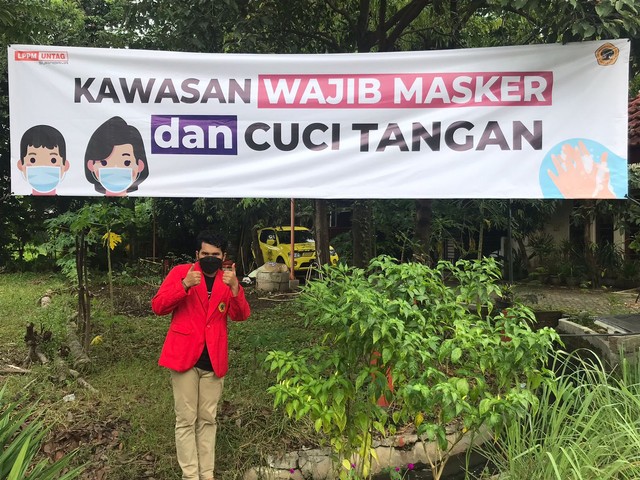 Dokumentasi saat selesai memasang banner