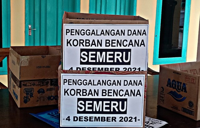 Kotak Penggalangan Dana Peduli Erupsi Gunung Semeru