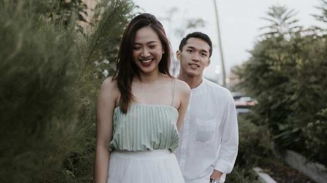 Shanju eks JKT48 dan Jonathan Christie. Foto: Instagram @shanju