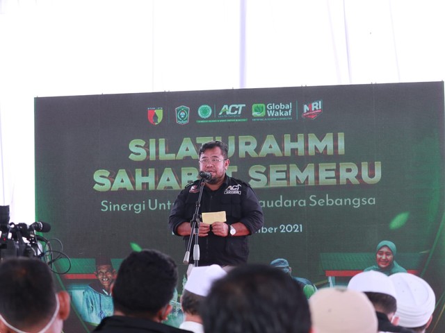 Presiden ACT Ahyudin Saat Acara Silaturahmi Sahabat Semeru