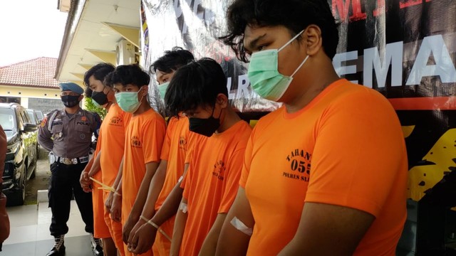 Tampang pelaku pembacokan remaja di Ngaglik, Kabupaten Sleman. Foto: Arfiansyah Panji Purnandaru/kumparan