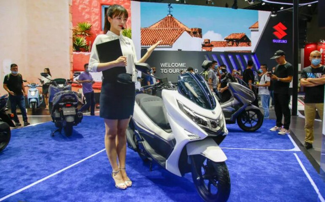 Suzuki Burgman 150 a.k.a Haojue UHR150. Foto: Haojue Motos Brasil