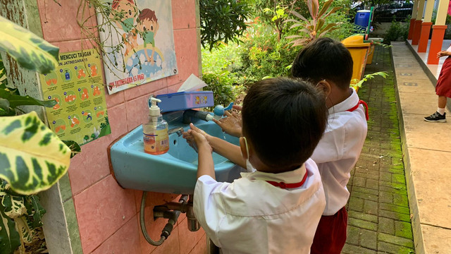 Ilustrasi sanitasi di sekolah. Foto: Nugroho GN/kumparan
