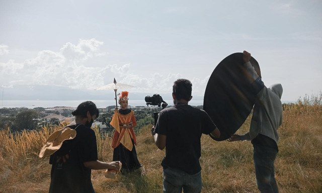 Proses pembuatan video klip untuk persiapan Sail Tidore. Foto: Istimewa