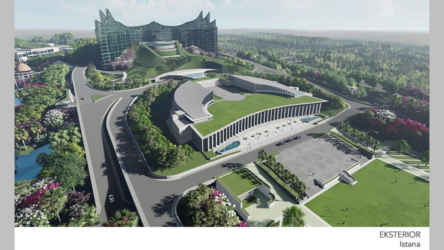 Desain istana kepresidenan di ibu kota baru karya Nyoman Nuarta, yang sudah disetujui Presiden Jokowi. Foto: Dok. Nyoman Nuarta
