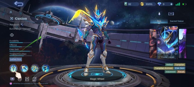Skin Legend Gusion, Cosmic Gleam. (Foto: Mobile Legends)
