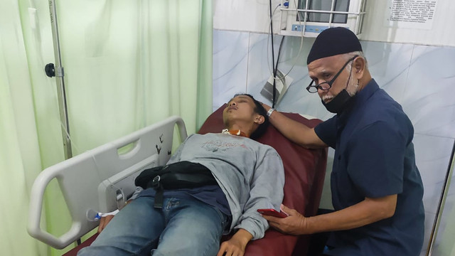 KORBAN saat dilarikan ke Rumah Sakit Bhayangkara Polda Riau.