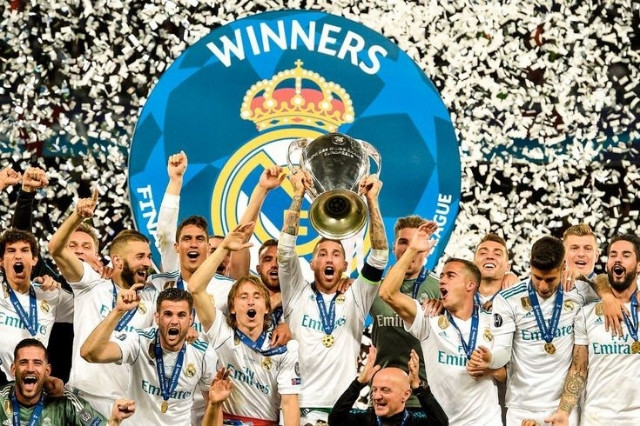 p﻿erayaan gelar juara Real Madrid di liga Champions. sumber: twitter/realmadrid. ﻿﻿