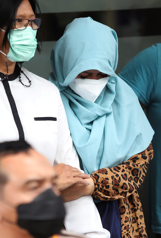 Velline Chu saat rilis narkoba di Polres Metro Jakarta Selatan, Jakarta, Senin, (10/1). Foto: Ronny