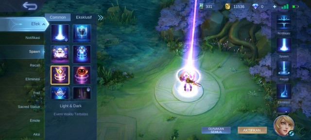 Efek Spawn di Mobile Legends. (Foto: Mobile Legends)