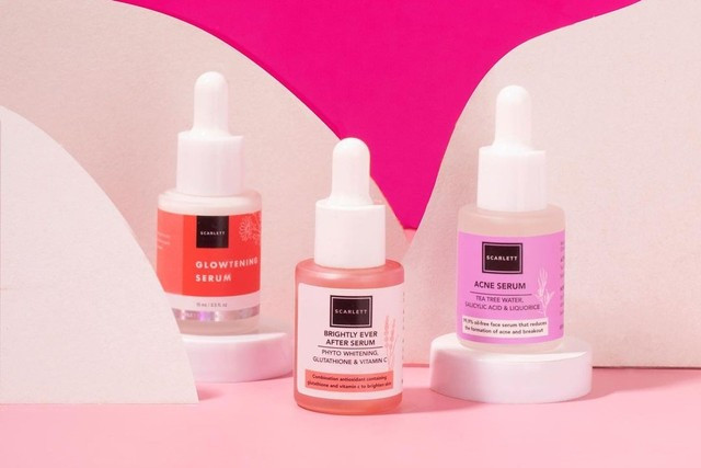 Serum Scarlett yang terdiri dari berbagai varian. Foto: instagram.com/scarlett_whitening