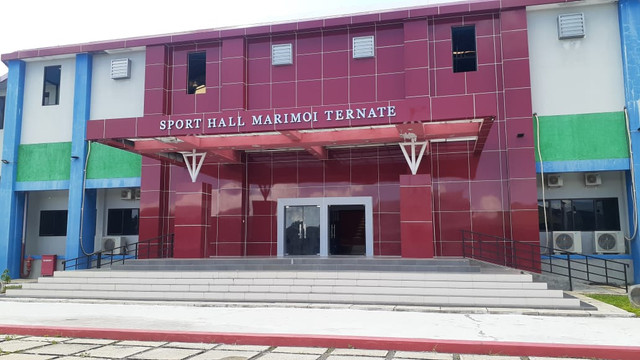 Gedung Sport Hall Marimoi Kota Ternate. Foto: SAR/cermat