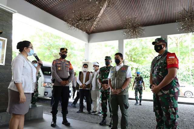 Suasana saat pengecekan hotel karantina PPLN di Bali - IST