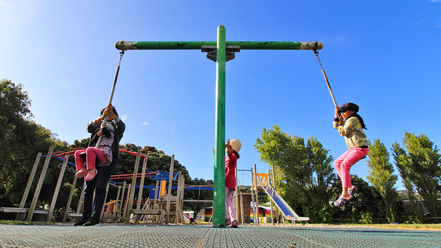 Salah satu playground di lokasi sekolah di Lower Hutt, New Zealand (Foto: Dok. pribadi)