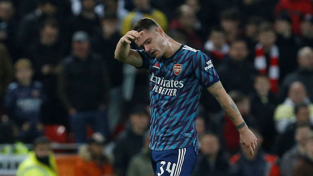 Pemain Arsenal, Granit Xhaka. Foto: Craig Brough/Reuters