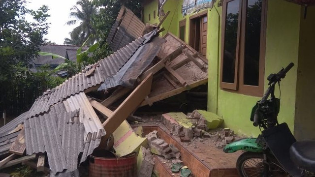 Kerusakan rumah warga usai gempa di Pandeglang, Banten.  Foto: Dok. Istimewa