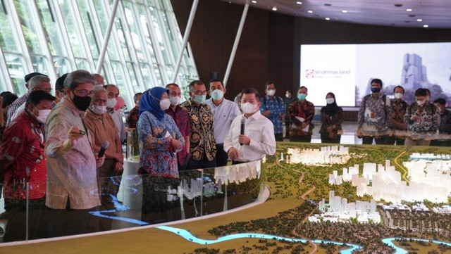 Menteri PPN/Kepala Bappenas Suharso Monoarfa bersama Panitia Khusus RUU IKN DPR RI melaksanakan kunjungan kerja ke Kota Mandiri BSD City dan Alam Sutera, Minggu (16/1/2022). Foto: Bappenas/HO ANTARA