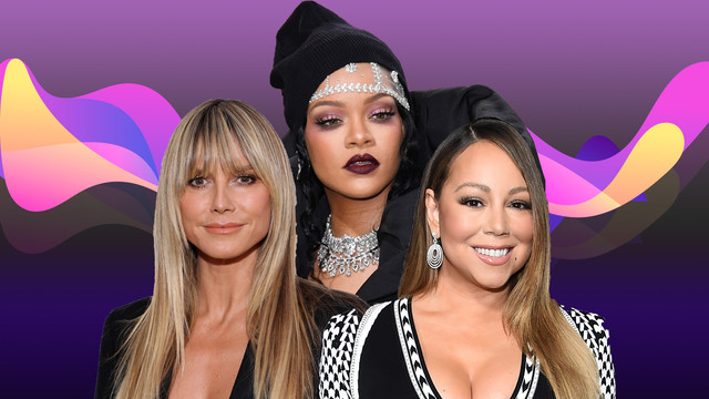 Heidi Klum, Mariah Carey, Rihanna. Foto: Getty Image dan AFP