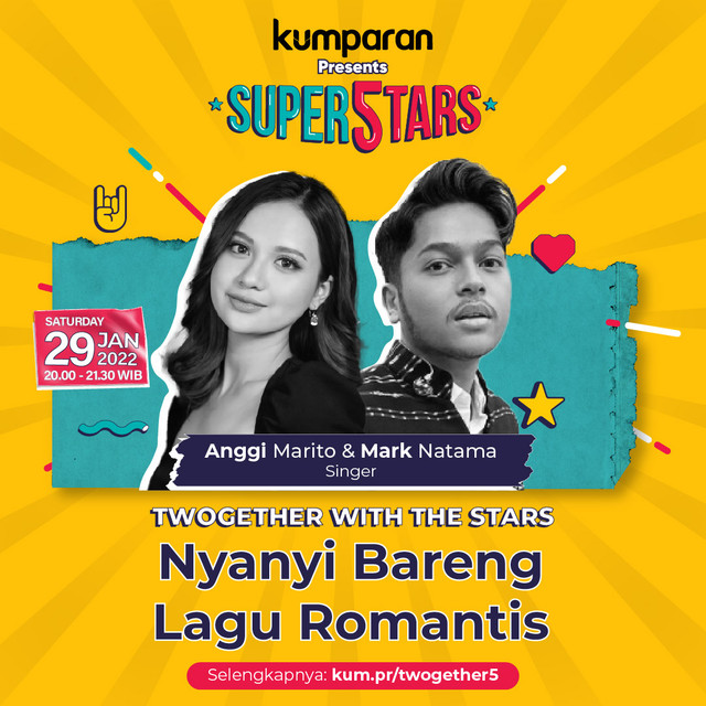Twogether with The Stars bersama Anggi Marito dan Mark Natama di acara ulang tahun kumparan, Super5tars. Foto: kumparan