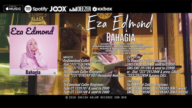 Tangkapan Layar Video Musik Lagu Bahagia oleh Eza Edmond. Foto: YouTube/SHEIKH QALAM RECORDS SDN BHD