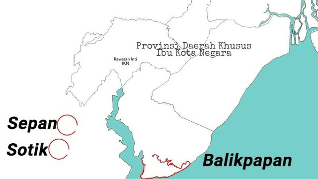 Lokasi Ibu Kota Negara Baru di Kalimantan Timur (Wikimedia/Shidiq)