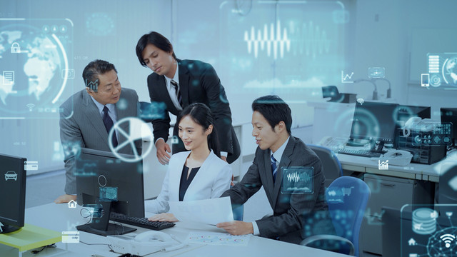 Ilustrasi perkembangan sektor bisnis dengan transformasi digital. Foto: Shutterstock