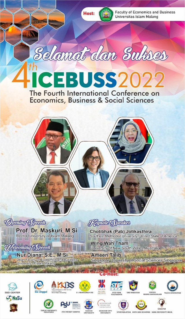 4th International Conference Economic Business and Social Science (4th ICEBUSS) akan diselenggarakan pada 01 Februari 2022.