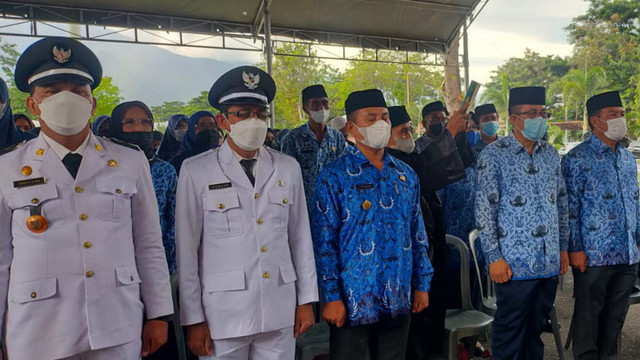 Wali Kota Palu Hadianto Rasyid kembali melantik sebanyak 87 pejabat di lingkup Kota Palu, Senin (31/1). Foto: Pemkot Palu