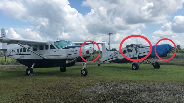 Pesawat Susi Air diusir dari Bandara Malinau Kalimantan Utara, Rabu (2/2/2022). Foto: Dok. Istimewa