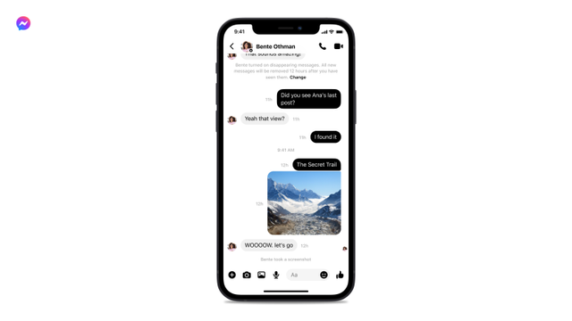 Facebook bakal kasih notifikasi jika chat Messanger di-screenshot. Foto: Meta