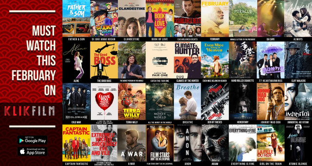 Film-film yang tayang di KlikFilm bulan Februari. Foto: KlikFilm