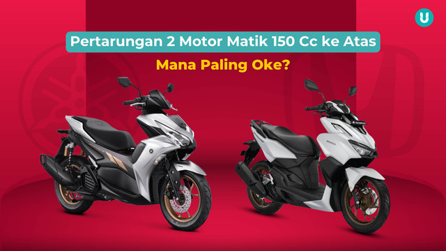 Infografik pertarungan Honda Vario 160 ABS dan Yamaha Aerox 155 Connected ABS. Foto: Tim Kreatif kumparan