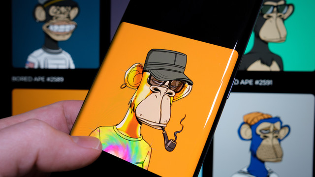 Ilustrasi NFT Bored Ape. Foto: mundissima/Shutterstock