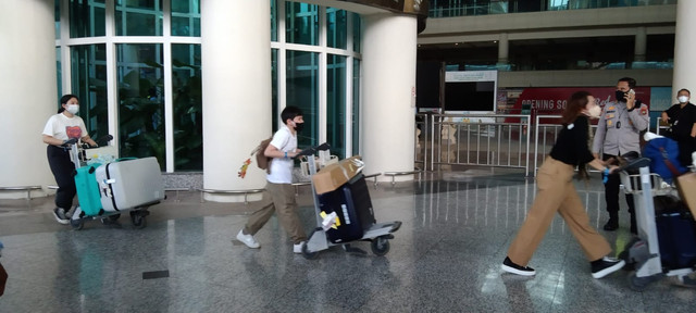 Suasana di Bandara Ngurah Rai, Bali saat kedatangan travel agent dari Jepang - IST